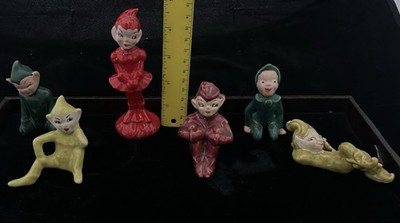 Lot Of 6 1950 s mostly Gilner Pixie Elves