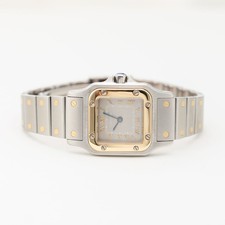 Santos de Cartier Galbée Small 24mm Gray Dial Gold & Stainless Steel Watch 6