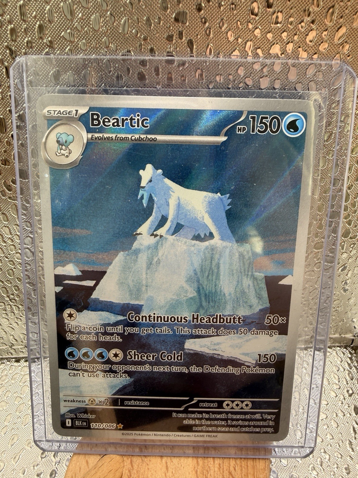 Beartic 110/086 Scarlet Violet Black Bolt Illustration Rare Pokémon TCG Mint/NM