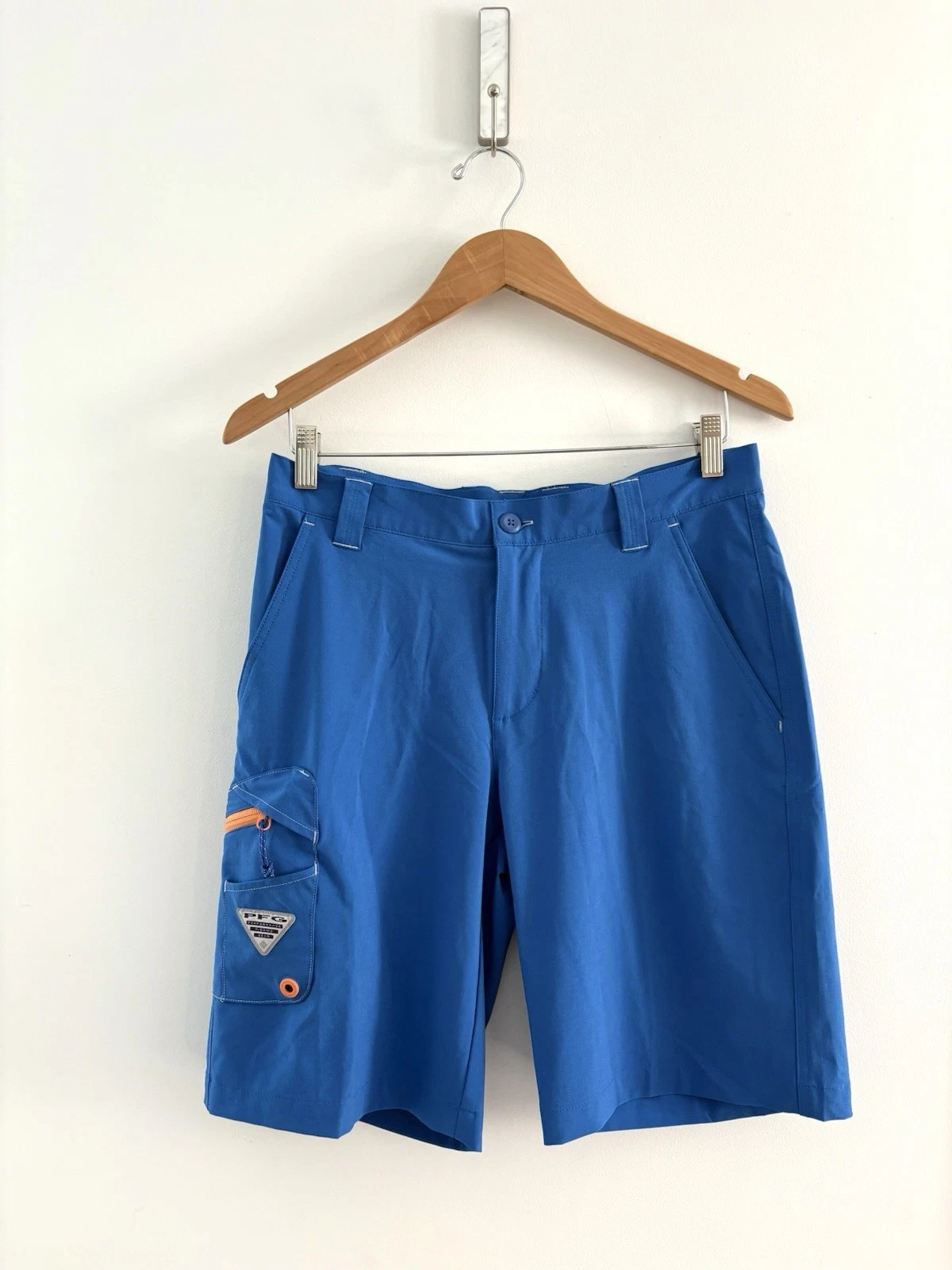 Men’s Columbia PFG Omni-Shield Terminal Tackle Blue Fishing Shorts Size 30 Waist