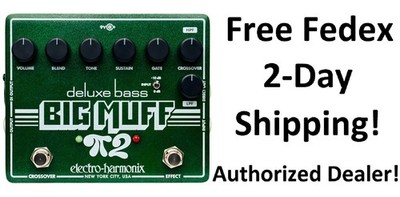 New Electro-Harmonix EHX Deluxe Bass Big Muff Pi 2 Dual Op-Amp Fuzz Guitar Pedal