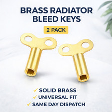 Solid Brass Radiator Bleed Key | Easy Grip Plumbing Air Vent Valve Fits Most Rad