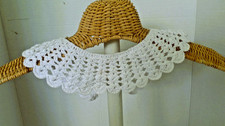 Vtg White Lace Cotton Crochet Detachable Collar Prairie Cottage RGB