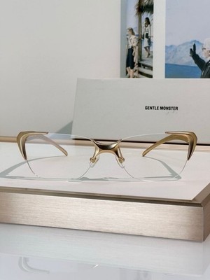 Luxury Rimless Cat Eye Eyeglasses Gold Frame by Gentle Monster   Designer Minima