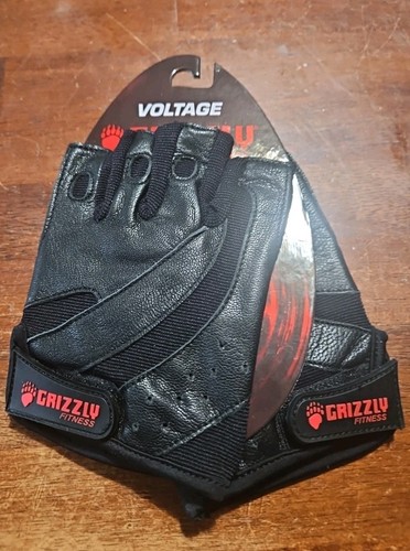 Grizzly Fitness Voltage Lifting and Training Gloves Fingerless Sz L NEW - Picture 2 of 11