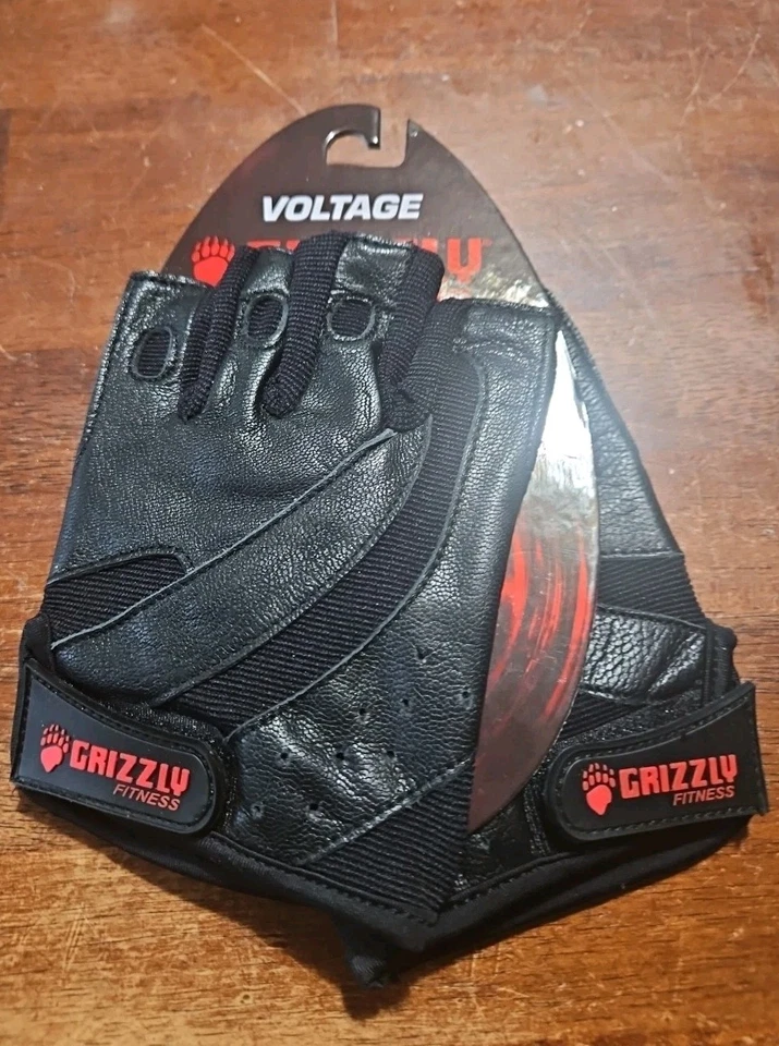 Guantes de entrenamiento y levantamiento de tensión Grizzly Fitness sin dedos talla L NUEVO Foto 2 de 4