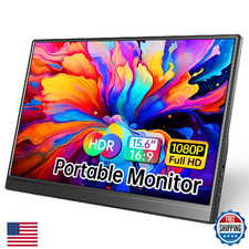 WCV 15.6" 1080P Portable Monitor USB-C HDMI Ultra-Slim Travel Display