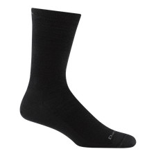 Darn Tough 6032 SOLID Black Men's Solid Crew Lightweight Lifestyle Socks Dress