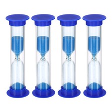2 Minute Sand Timer 4Pcs Small Sandy Clock Count Down Sand Glass Blue