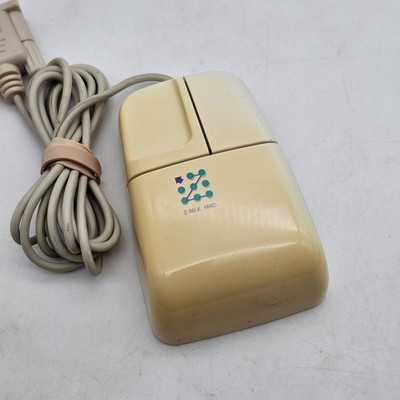 Vintage Retro Z-NIX E6Q SUPER MOUSE X31 2 Button DB-9 Ball Computer Mousr MAC