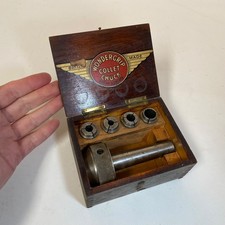 Vintage Wondergrip Collet Chuck • 5 Piece Set • British Made • Original Wood Box