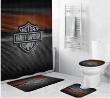 Love Motor Harley Davidson Bathroom Sets, Shower Curtain Sets.