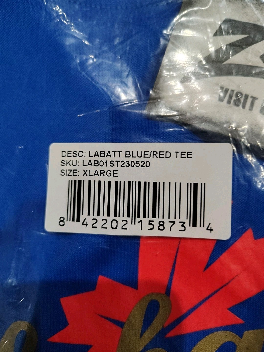 Labatt Blue Canadian Pilsner Zubaz  T-Shirt Buffalo Bills Men's XL 