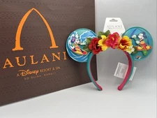 New Disney Aulani Minnie Mickey Mouse Surfing Paddle Boarding Ears Headband
