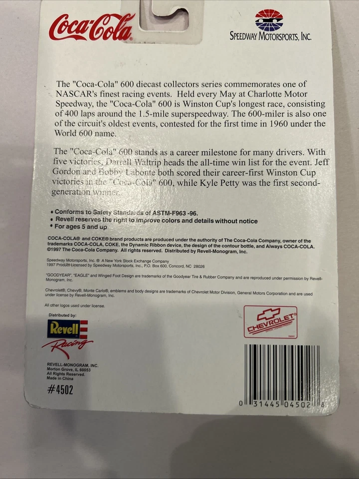 Revell 1/64 Coca-Cola 600 Monte Carlo Race Car #1 Speedway Motors, Inc. - Image 3 of 4