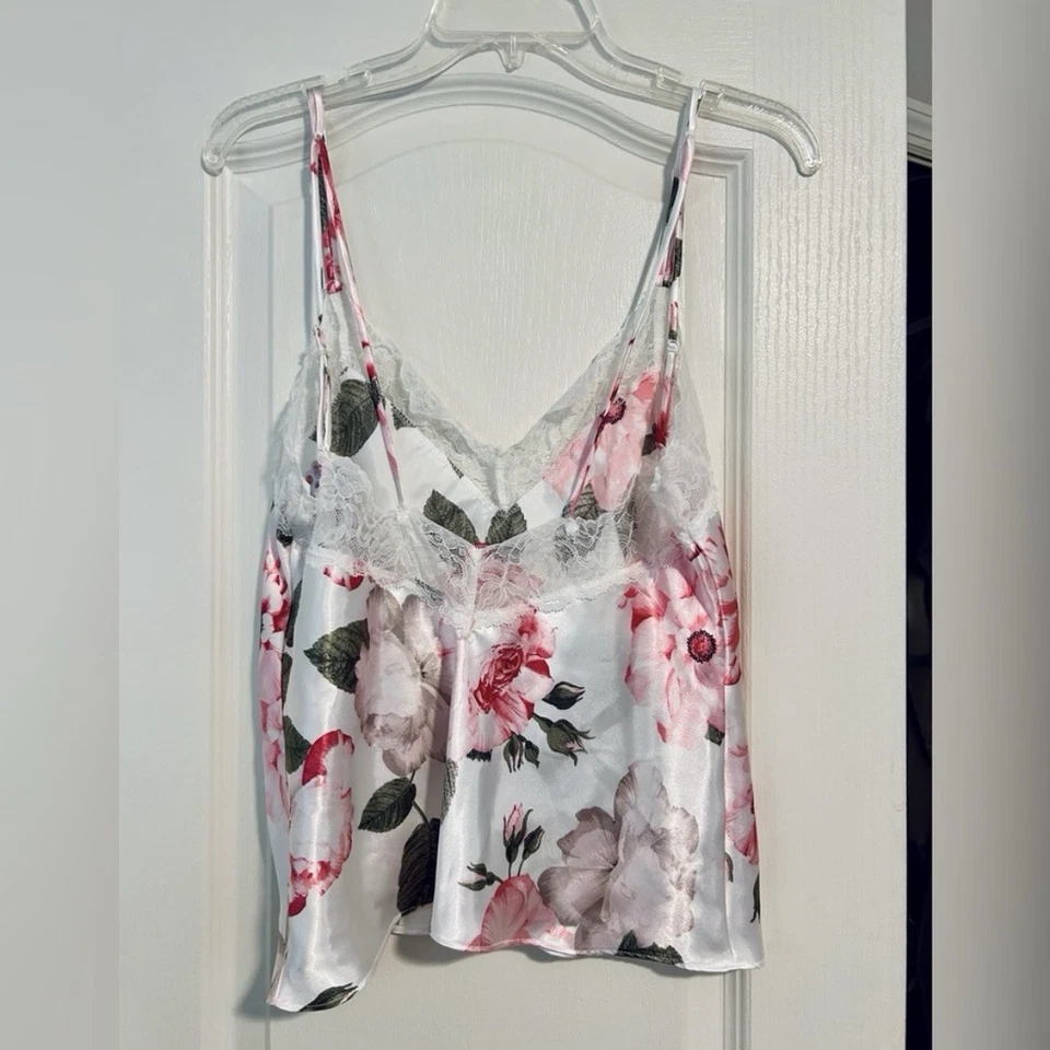 Новый с Ярлыками в BLOOM BY JONQUIL цветочный атласной кружева Cami шорты 2 ПК белье PJ комплект Sz S - Изображение 4 из 4