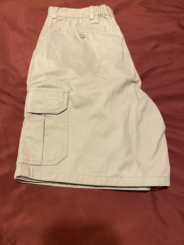 US POLO ASSOCIATION Uniform Shorts Boys Size 16 Tan Khaki Chino Flat Front - Picture 6 of 17