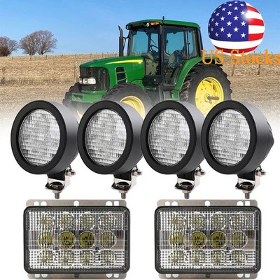 for John Deere 6215 6120 6230 6120L 7130 7330 6420 6715 LED Light Kit 6 lights 
