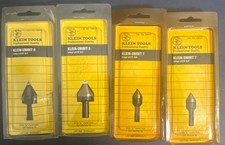 1989 VINTAGE 4pc KLEIN TOOLS UNIBIT 8 59008 7/8 7 59007 1/2 STEP-DRILL BIT
