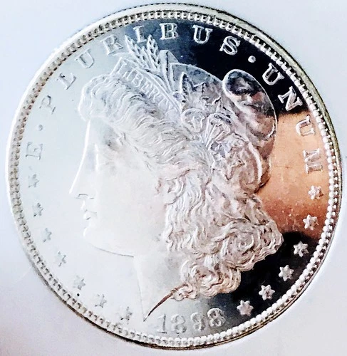 1898 P MORGAN DOLLAR MONSTER CAMEO DMPL! DEEP LIQUID BLK MIRRORS MS++++NR #64635