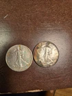 walking liberty coin 90% SILVER  dollar Lot Of 2 Two Coins Only Silver 1943  USA