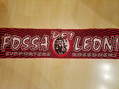 Ultras Fossa dei Leoni Webschal, AC Mailand, 90iger Jahre, Rarität, - Bild 1 von 3