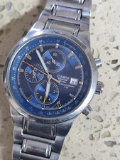 Casio Edifice EF-508 mod 4369 Working Used 44mm Blue Dial