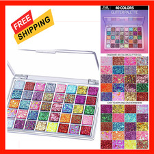 Face Glitter Gel Palette 40 Colors Body Face Hair Festival Carnival Halloween