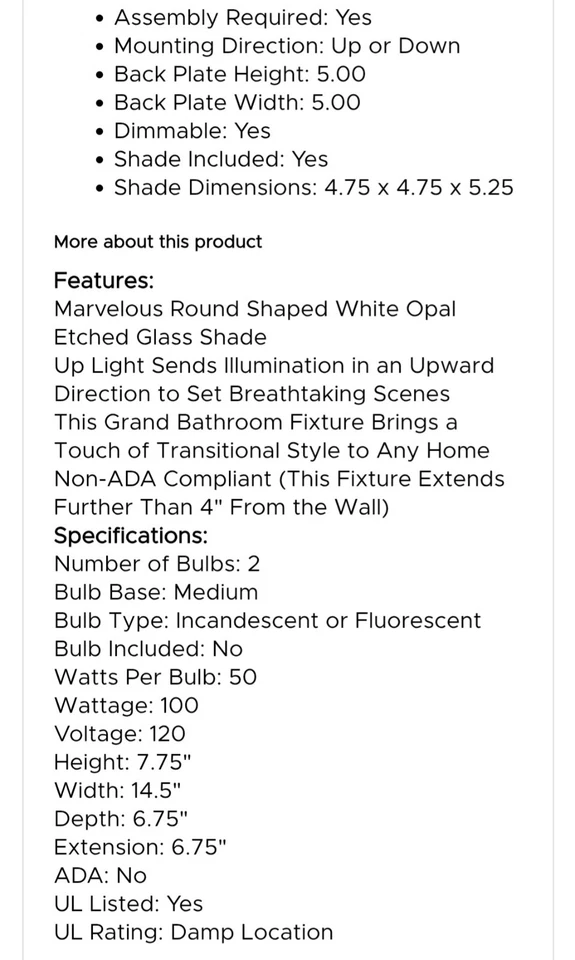 New Savoy House 8-6836-2-11 Two Light Bath Bar. Great Deals On Set Of Two - Image 4 of 4