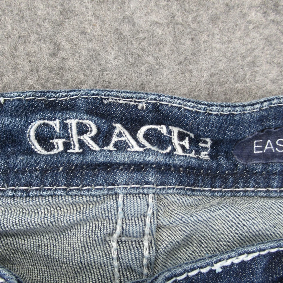 Pantalones cortos de mezclilla para mujer GRACE in LA talla 31 bordados de ajuste fácil Foto 2 de 4