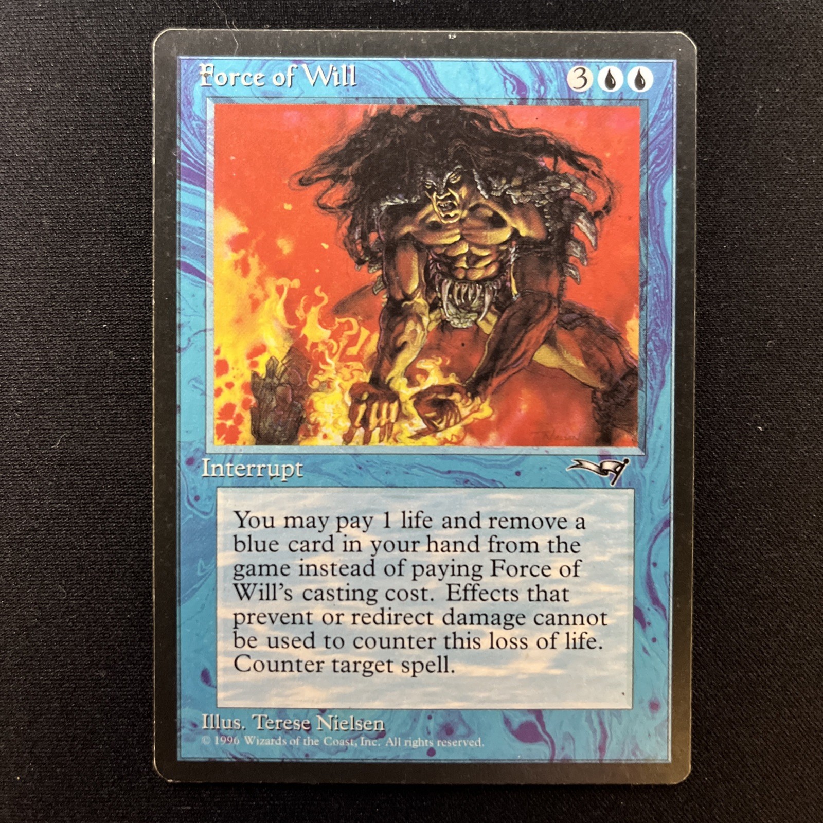 1x Force of Will Alliances MTG Magic The Gathering  MP