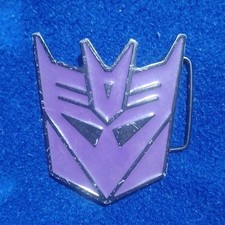 TRANSFORMER DECEPTICON PURPLE BELT BUCKLE VINTAGE AUTOBOT HASBRO ROBOT 