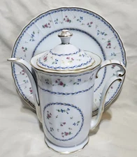 Bernardaud Limoges Artois 10.25" DINNER PLATE & COFFEE POT W/ LID BEAUTIFUL!!