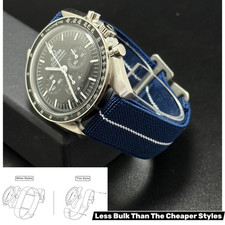 No Pass French Marine Nationale Elastic Parachute Watch Strap Blue White