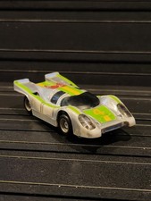 Tyco Porsche 917 HO Slot Car, Chrome/Lime Green 4 ZZZ