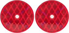 2x Red Class A 3-3/16" Round Reflector with Center Mounting Hole Trailers Trucks