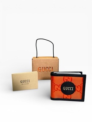 GUCCI Geldbörse Off the Grid Bifold GG Supreme Canvas & Leder Orange Gucci NEU