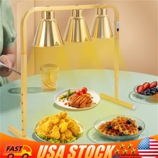 Adjustable Height 750W Food Insulation Lamp Food Warmer 3-Head Food Warming Lamp