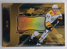 2023-24 SPx Finite Rookies Gold Spectrum Luke Evangelista /25 Predators 