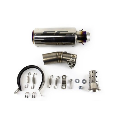 For CF-Moto 450SR 450SS 450NK All Years Black Muffler Tips Exhaust Mid Link Pipe