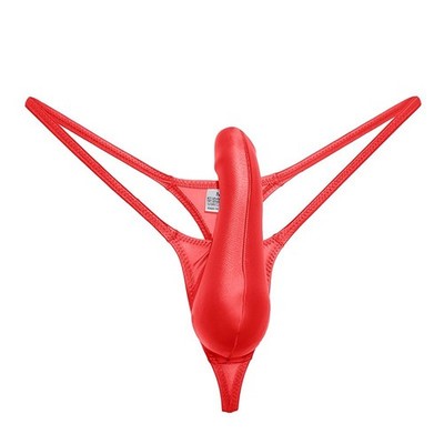 Men's Sexy Glossy Satin Pouch Underwear Briefs Panties Thong G-string Underpants