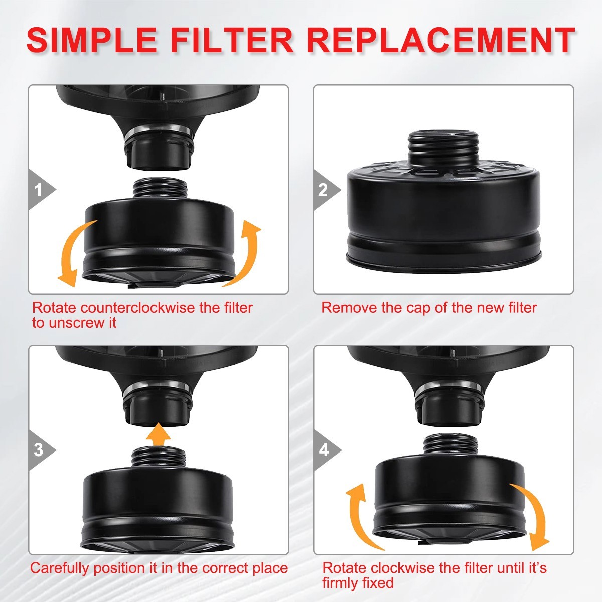 MF14 Gas Mask Survival Nuclear Chemical Full Face Respirator Mask with FilterBox