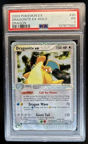2003 Pokemon EX Dragon Dragonite Holo #90/97 PSA 1