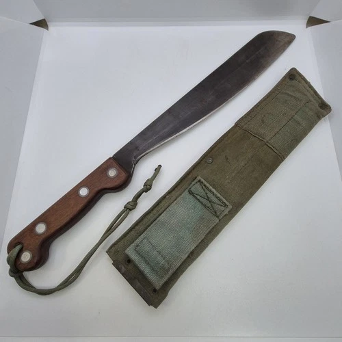 D^D Australian Military MA67 Golok Machete With Canvas Sheath Vietnam Era
