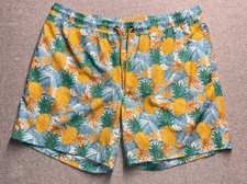 Member s Mark Men's Resort Swim Trunk XL Pineapple Print 7" Inseam