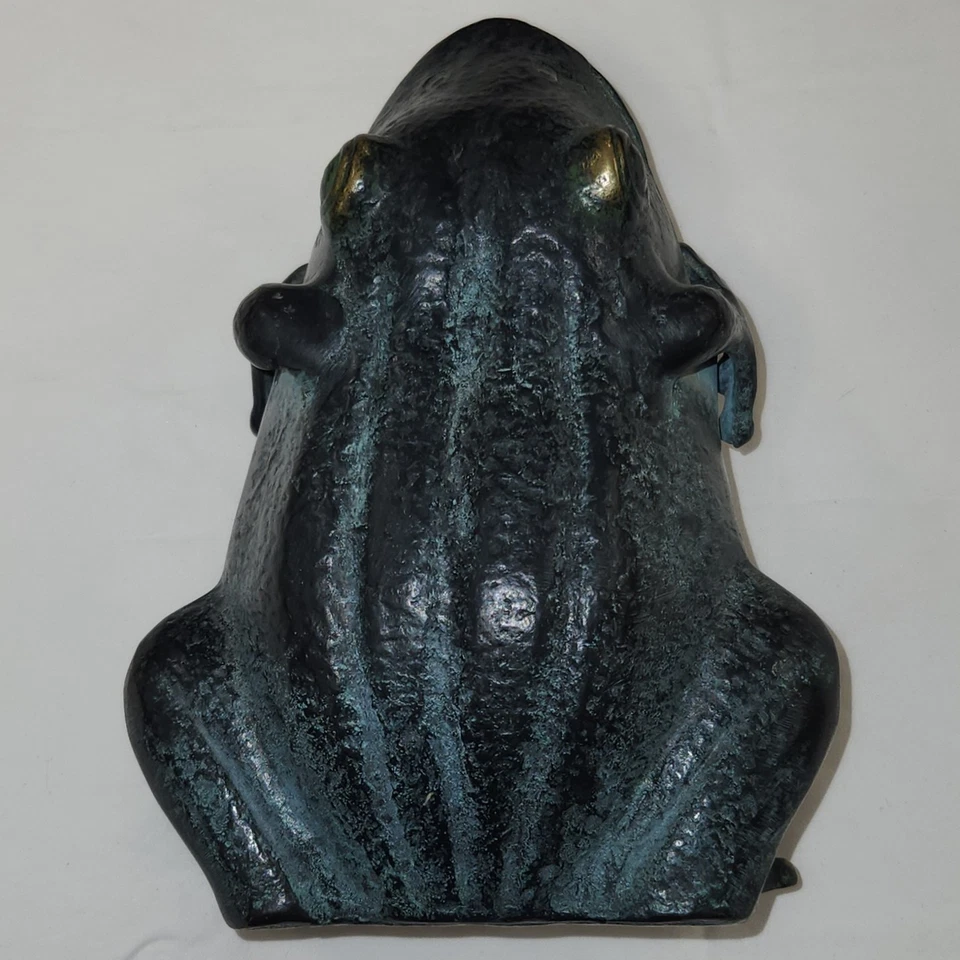 复古圣太平洋国际开口青铜青蛙雕像花瓶 (25026) — 第 4/4 张图片