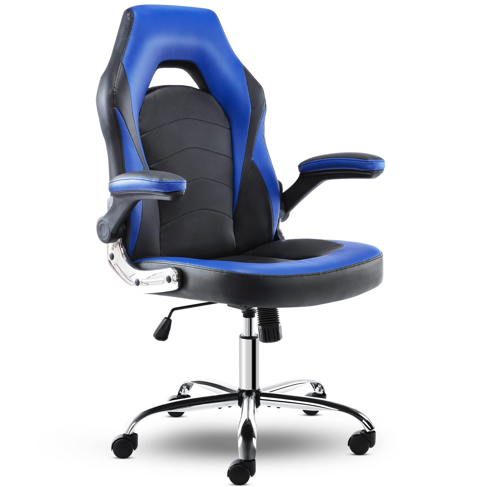 Ergonomic PU Leather Gaming Office Chair with Swivel for Computer Desk
