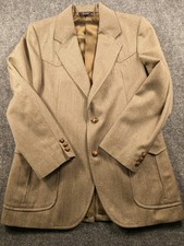 Vintage Pendleton Western style sport coat blazer in a classic tan brown color.