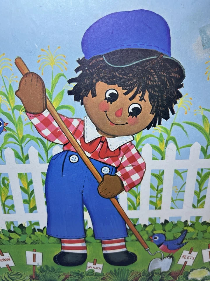 "Litografía de madera de 15"" Raggedy Ann de colección con cuadros colgantes muñecas Lyn Rag" Foto 4 de 4