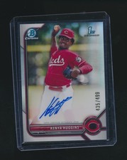 KENYA HUGGINS 2022 BOWMAN CHROME 1ST REFRACTOR RC AUTO 435/499 #CDA-KH